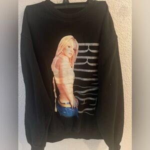 Young Britney Spears Black Sweatshirt with Graphic size Small